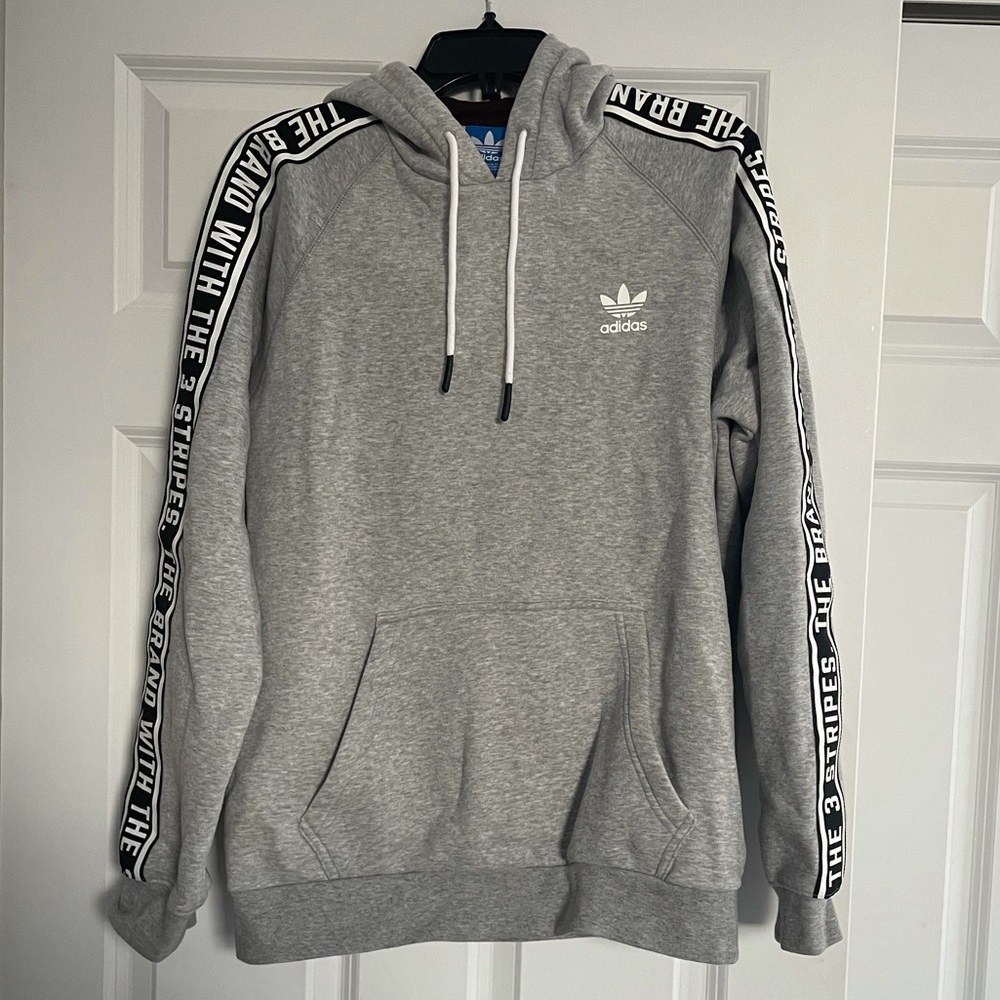 Adidas Originals Grey Hoodie Unisex Medium